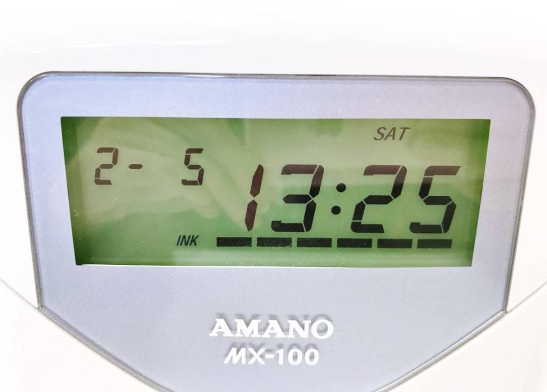 ★美品 清掃済 AMANO タイムレコーダー MX-100 + 新品カード20枚