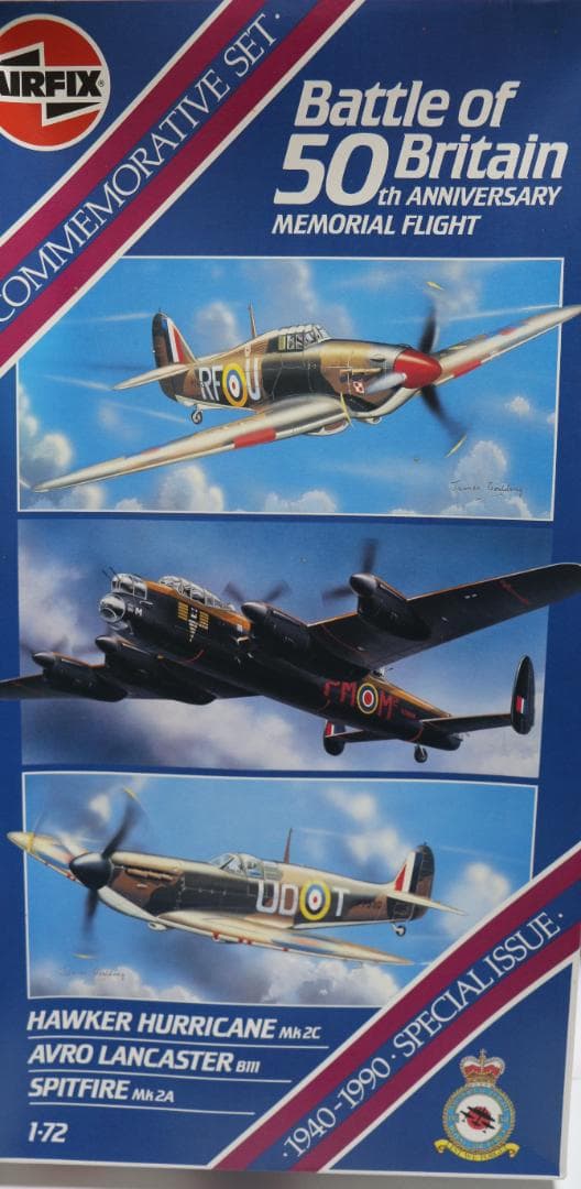 貴重AIRFIX製　1／７２バトル・オブ・ブリテン５０周年記念（３機種）未組立