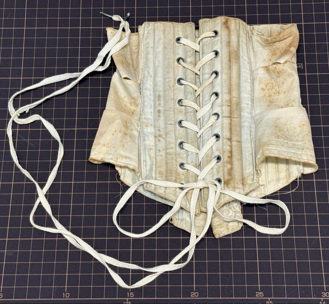 1900年代初期　フランスアンティーク　小さなコルセット　ドール・テディベア用
