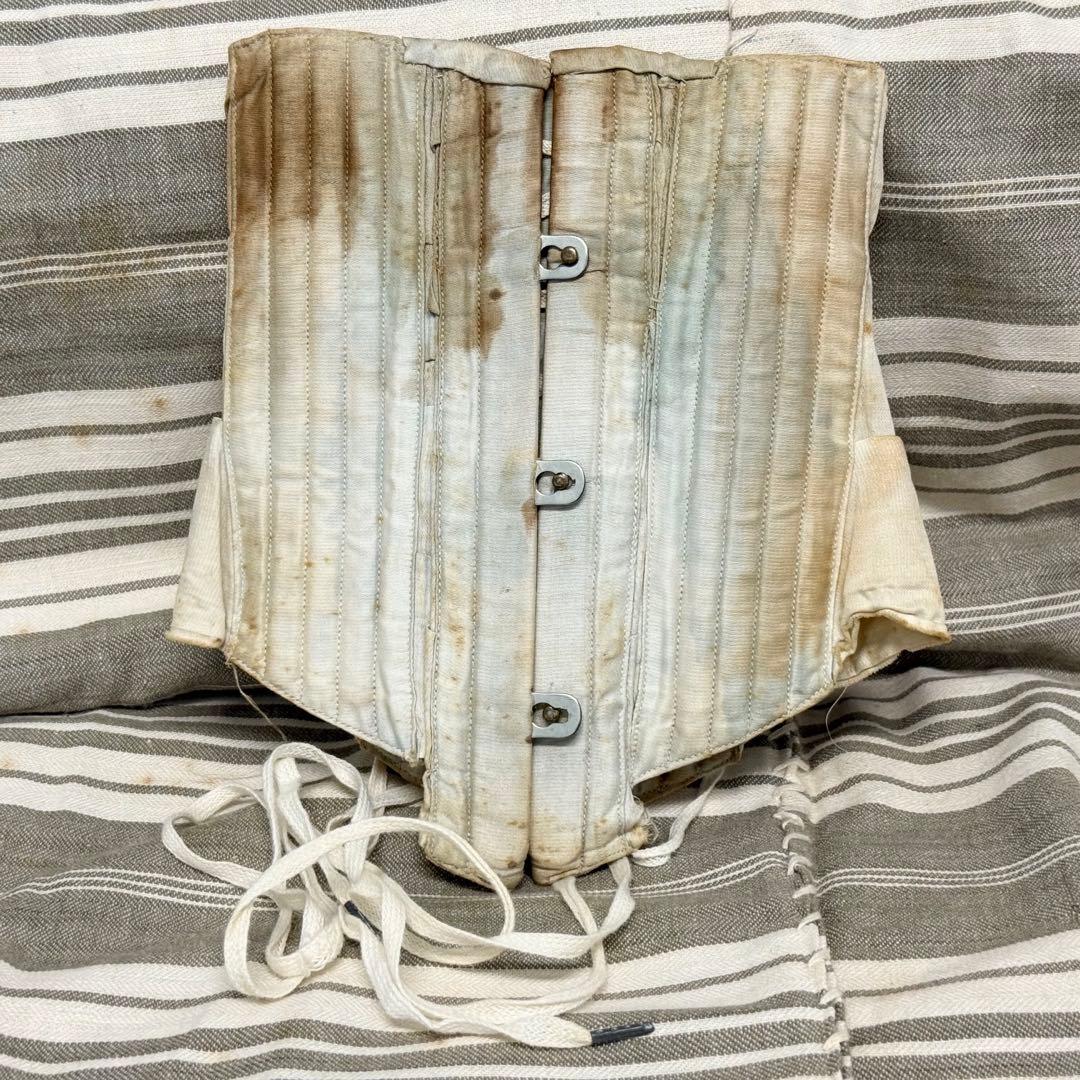 1900年代初期　フランスアンティーク　小さなコルセット　ドール・テディベア用