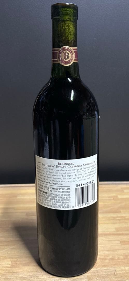ベリンジャー 1997 カベルネ・ソーヴィニヨン 750ml