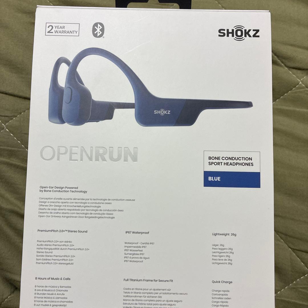 SHOKZ OpenRun 磁気充電　ブルー