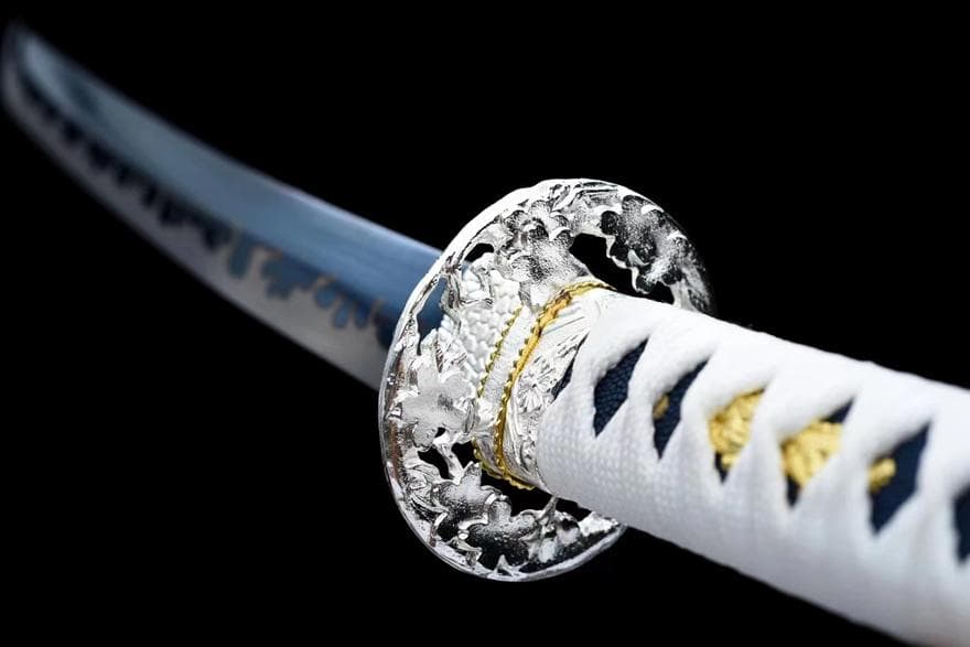 【白桜】 日本刀 模造刀 居合刀 武士道 武蔵 鑑賞用 手鍛造打