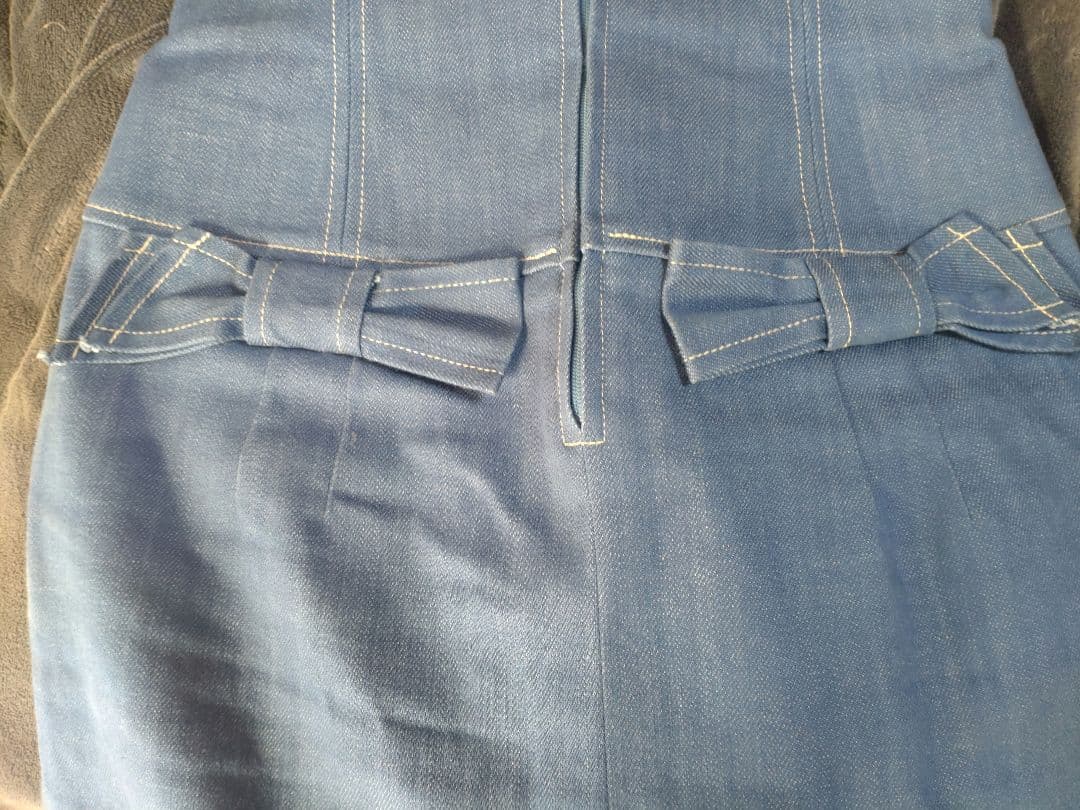 リリィスノコフ・キラーカーブススカート ブルーデニム 38