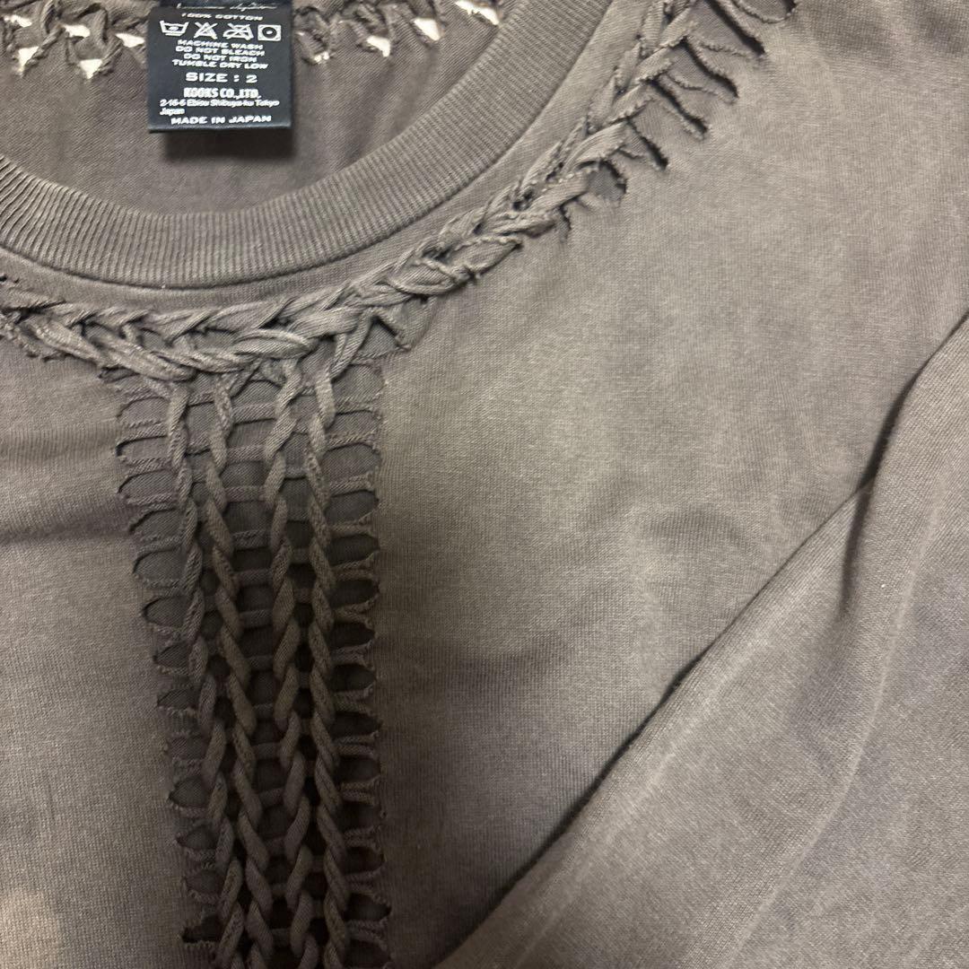 ナンバーナイン　編み込みロンT