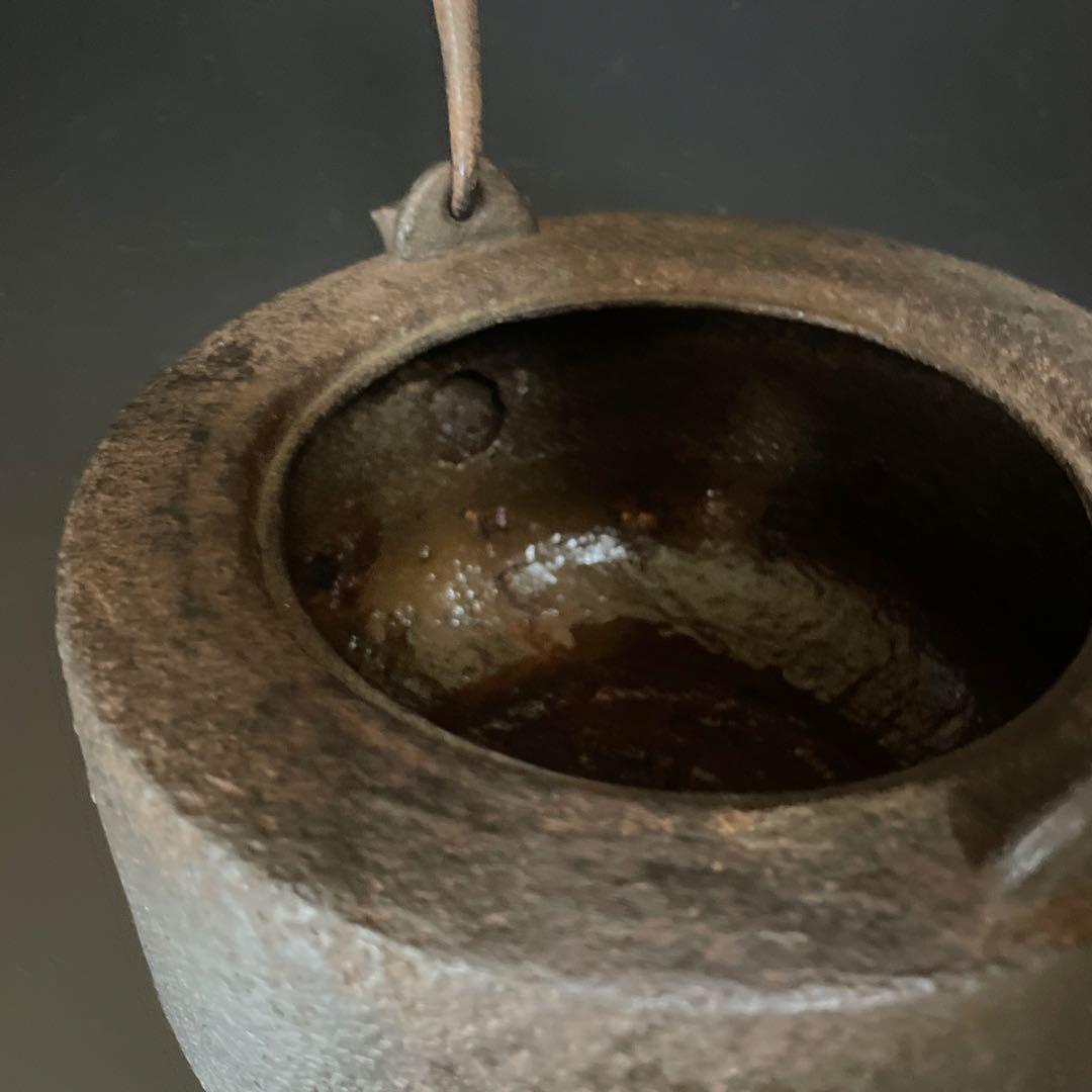 時代物　鉄瓶　大国　安之助　龍文堂銅蓋