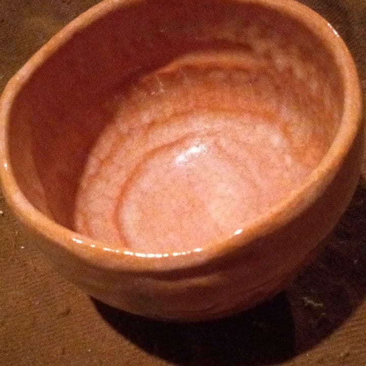赤楽茶碗　楽の刻印あり
