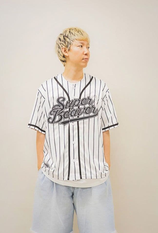 SUPER BEAVER ZOZOマリン ベースボールシャツ XL ストライプ