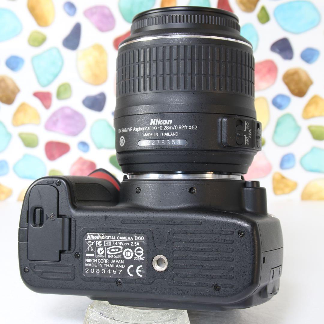 ♥︎◇NIKON ニコン D60 ◇スマホ転送♪ ◇手振れ補正付きレンズキット♪