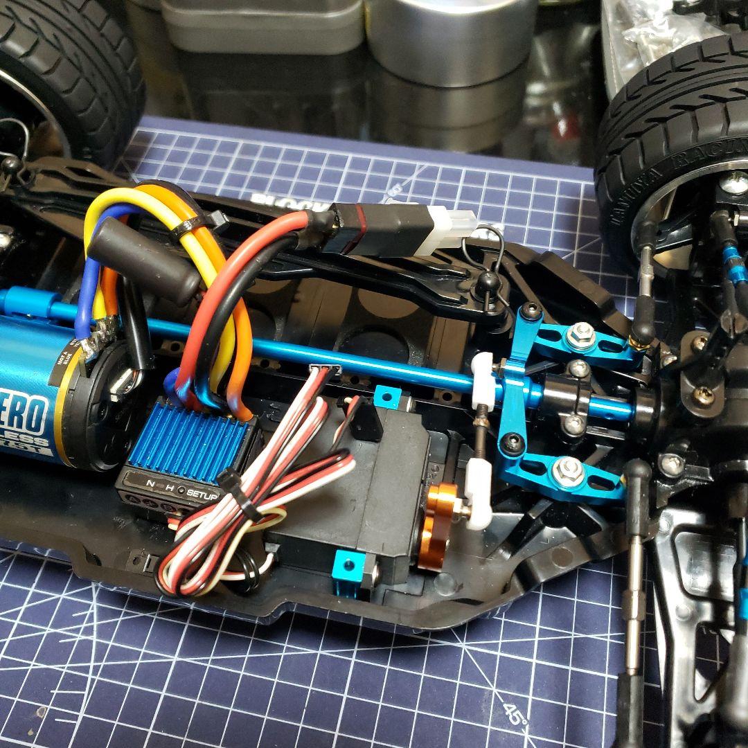 タミヤ　TT02B　ネオスコーチャー カスタム　未走行　メカ、送受信機セット