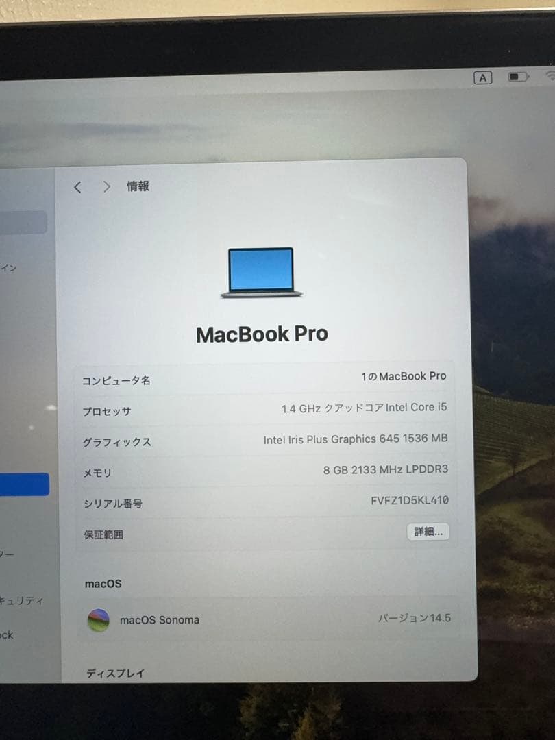 美品 充放電87回　MacBook Pro 13inch 2019