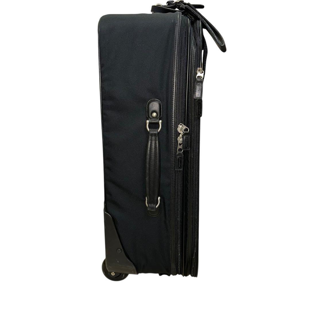 美品　COACH　095　キャリーバッグ　スーツバッグ　ブラック　PVC　レザー