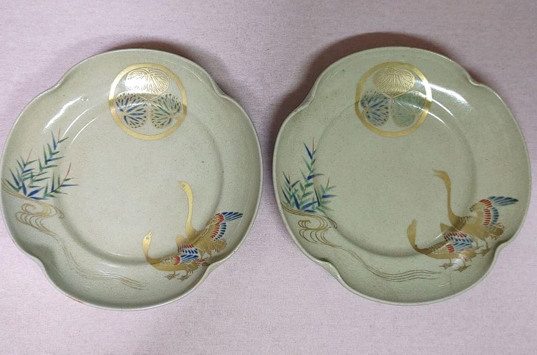 古清水仁清手銘々皿！五枚です。