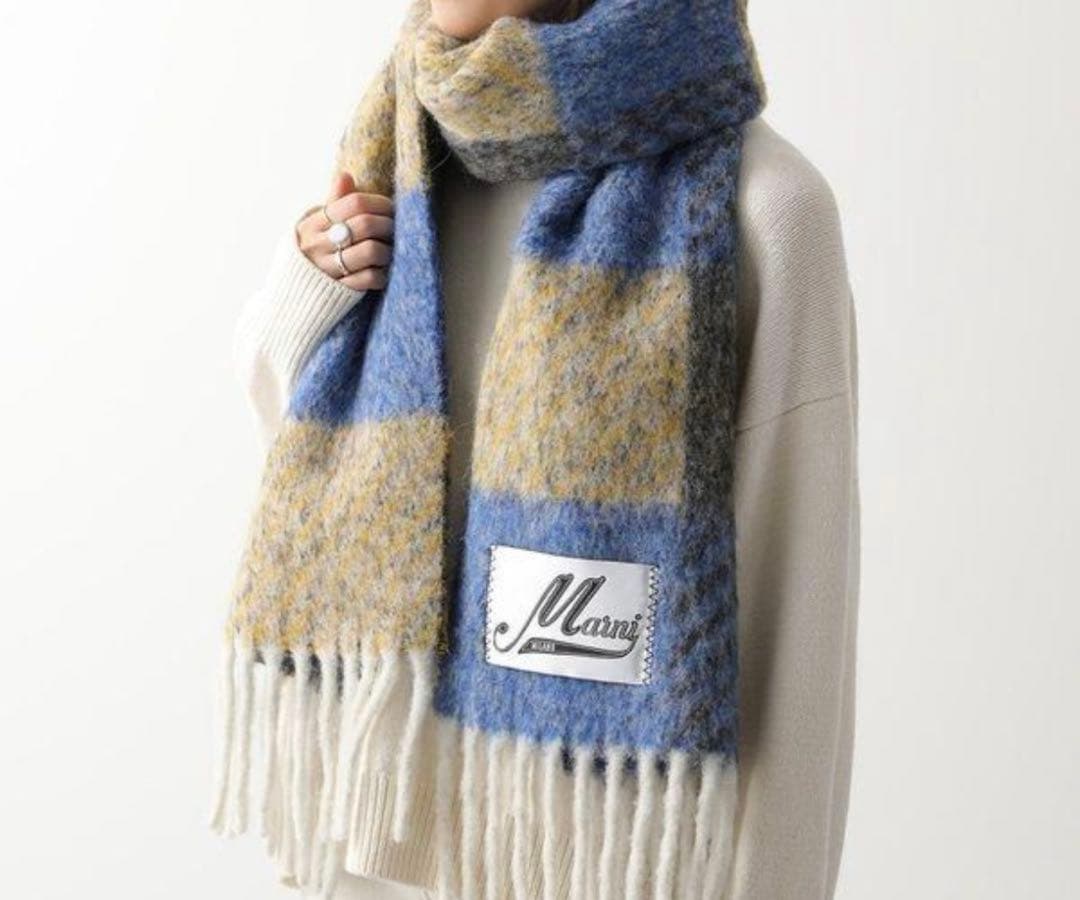 週末限定¥5.000オフMARNI マルチカラー モヘアスカーフ マフラー