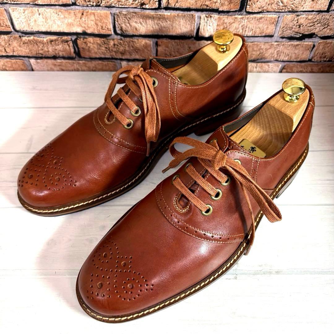 美品■コールハーン■サドルシューズ✨ブローグシューズ メダリオン セレモニー