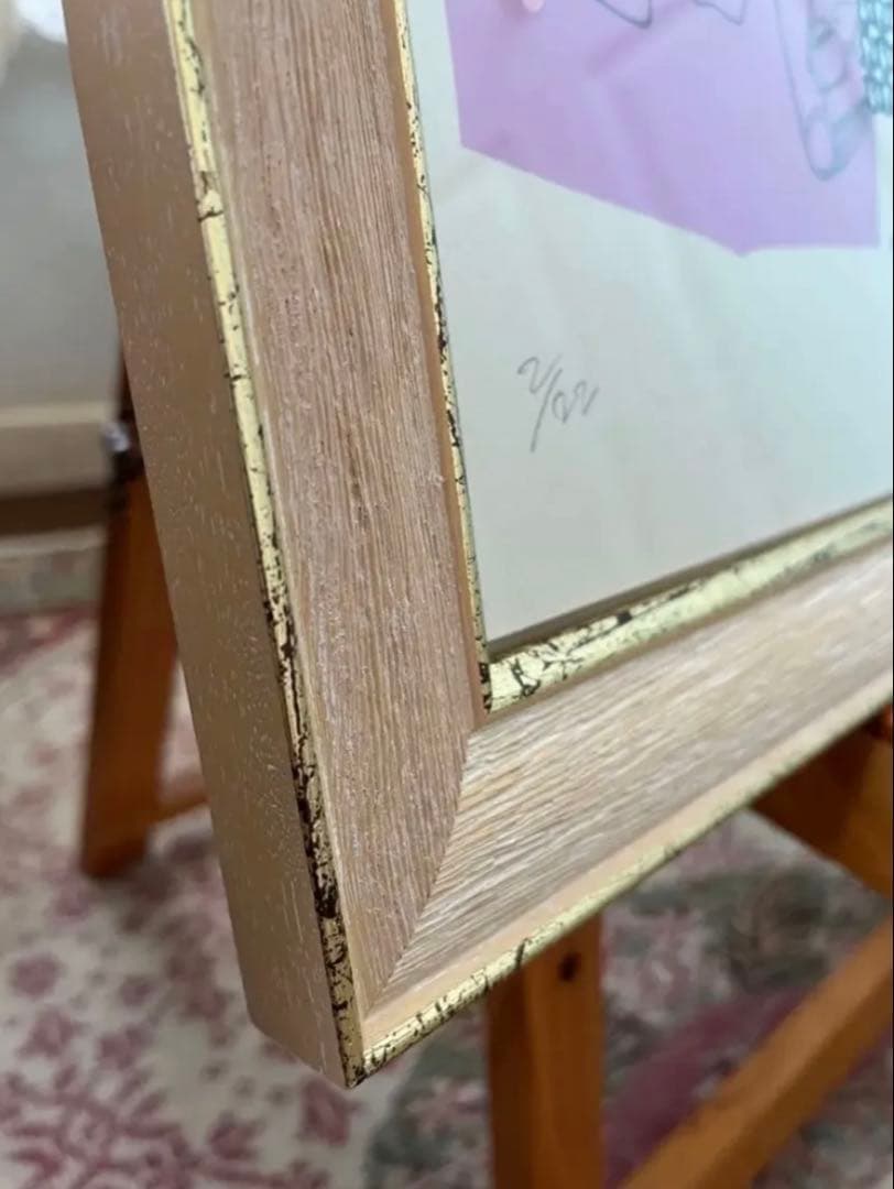 限定版 シルクスクリーン　サイン、ED有　額入り　　ジニー・キム　コラージュ