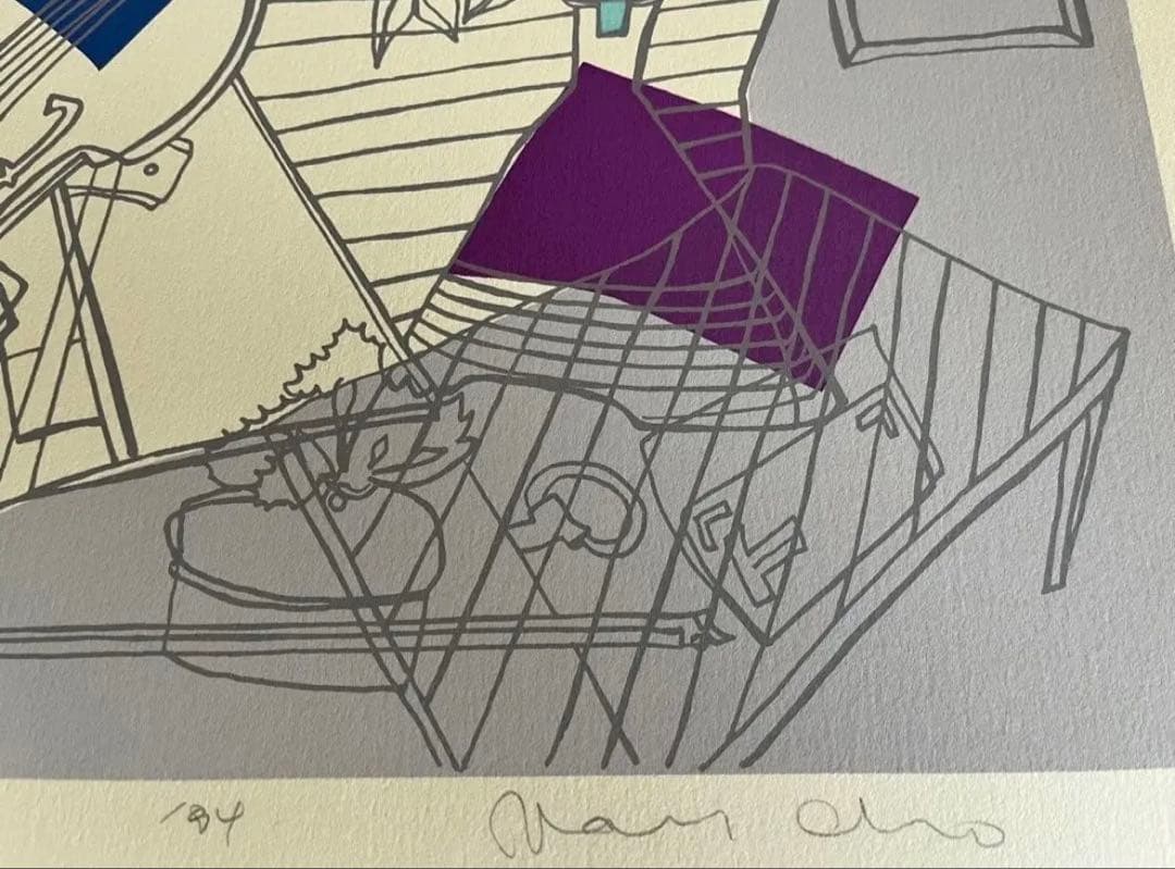 限定版 シルクスクリーン　サイン、ED有　額入り　　ジニー・キム　コラージュ