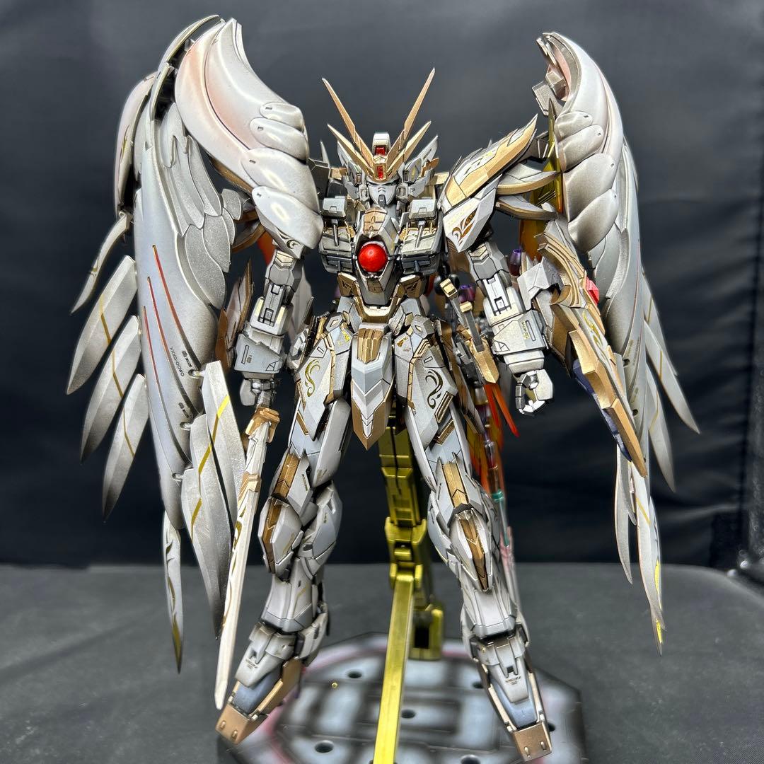 ガンプラ　塗装済み完成品　ウィングガンダムゼロ ew MG ミキシング