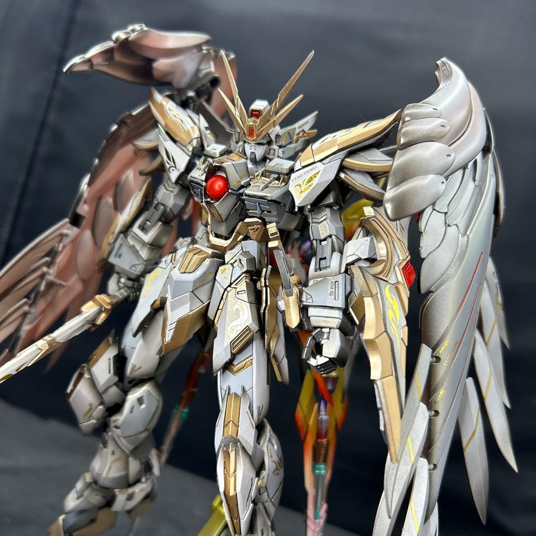 ガンプラ　塗装済み完成品　ウィングガンダムゼロ ew MG ミキシング