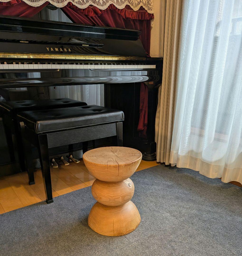 :)　栗　天然木　丸太　椅子　スツール　高さ約35.5㎝