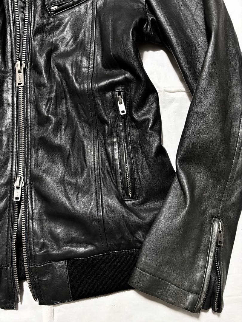 アメリカンラグシー 5万円程 柔らか 羊革 ラム レザー ジャケット ライダース