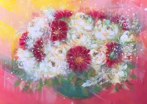 手書き作品 「幸せの薔薇」(B4)