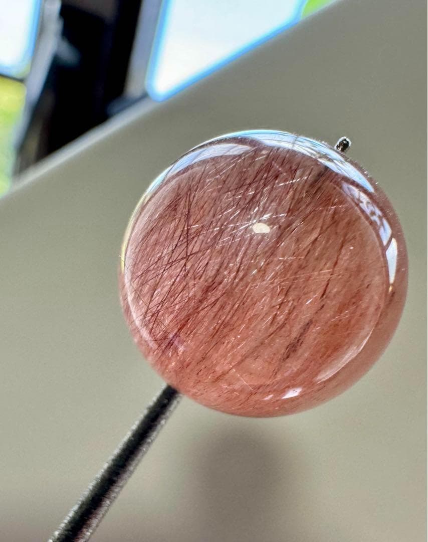 【粒売り】① ②お纏め ピンク ホワイトモカ バイカラー サゲニティッククォーツ