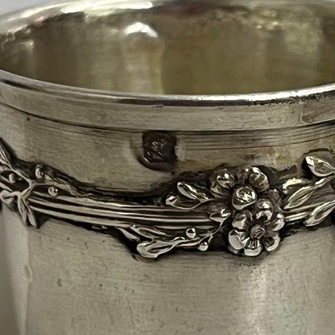 フランス　アンティーク　シルバー　銀製　リキュールカップ