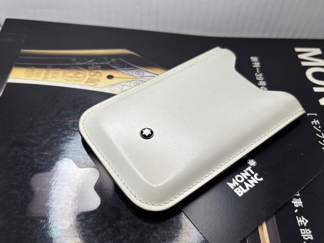 ⭐️美品⭐️モンブラン稀少完売逸品！本革製ペンポーチ・スマホケース・小物入れ白パール