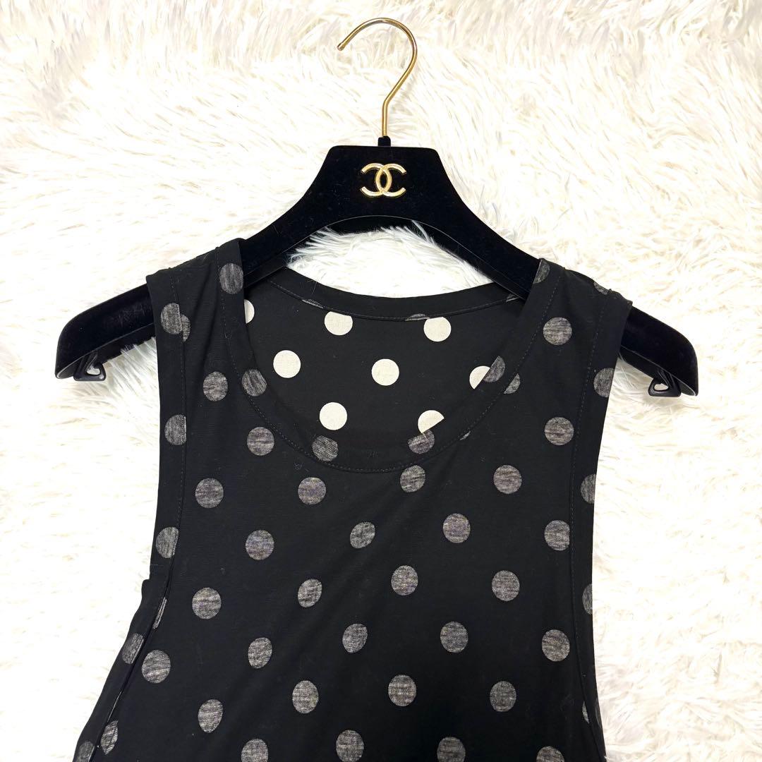 希少✨ Y's ワイズ DOT PRINT DRAPED TANK TOP M