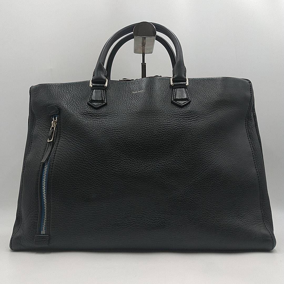 ポールスミス 本革 黒 ビジネスバッグ ブリーフケース シボ革 2way A4可