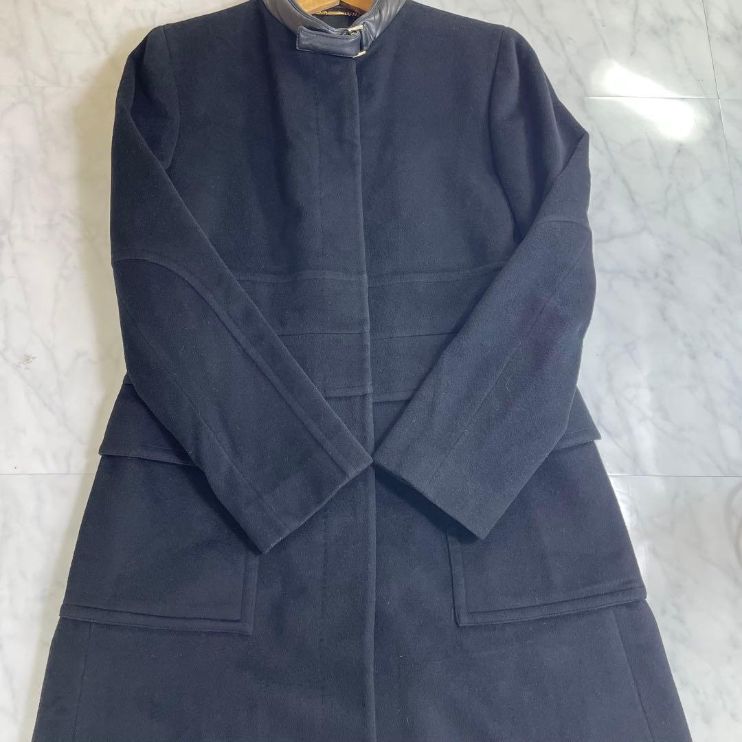 ✨極美品✨Lサイズ 最高級 グッチ シルク カシミヤ チェスターコート ブラック