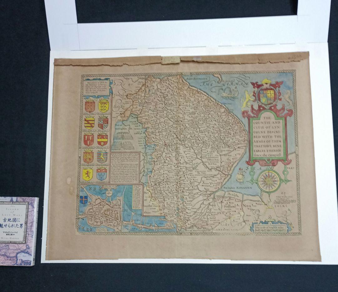 大型作品　西洋古地図　1676年 J. Speed「Lyncolne」