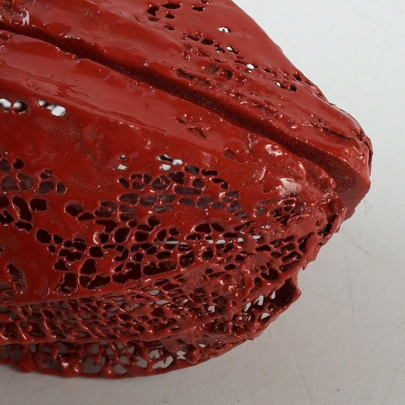 茶道具　乾漆　透かし鬼灯　香合　漆塗箱　V　9344