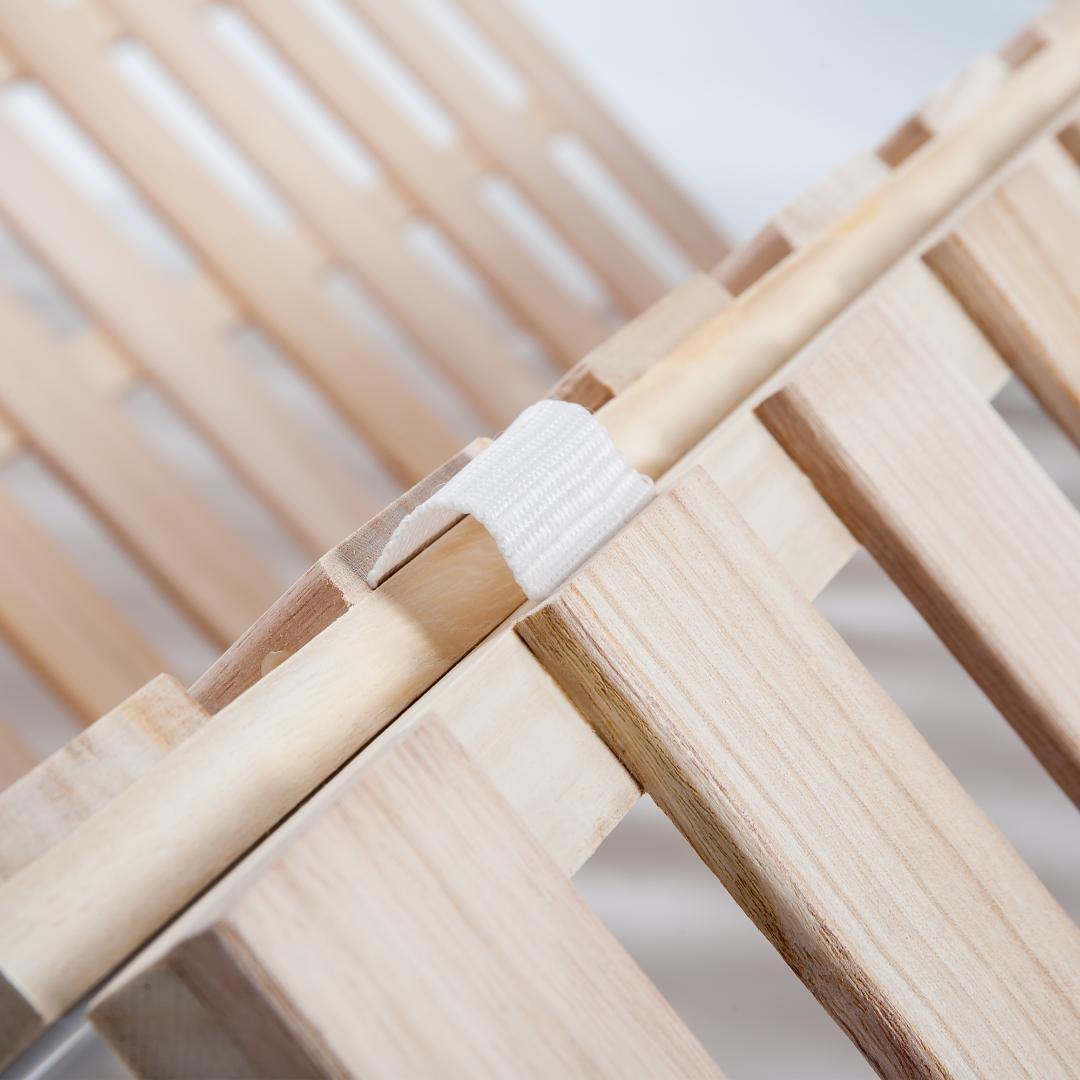 すのこベッド 折りたたみ ベッドフレーム 木製 セミダブル 4折桐木床 SD