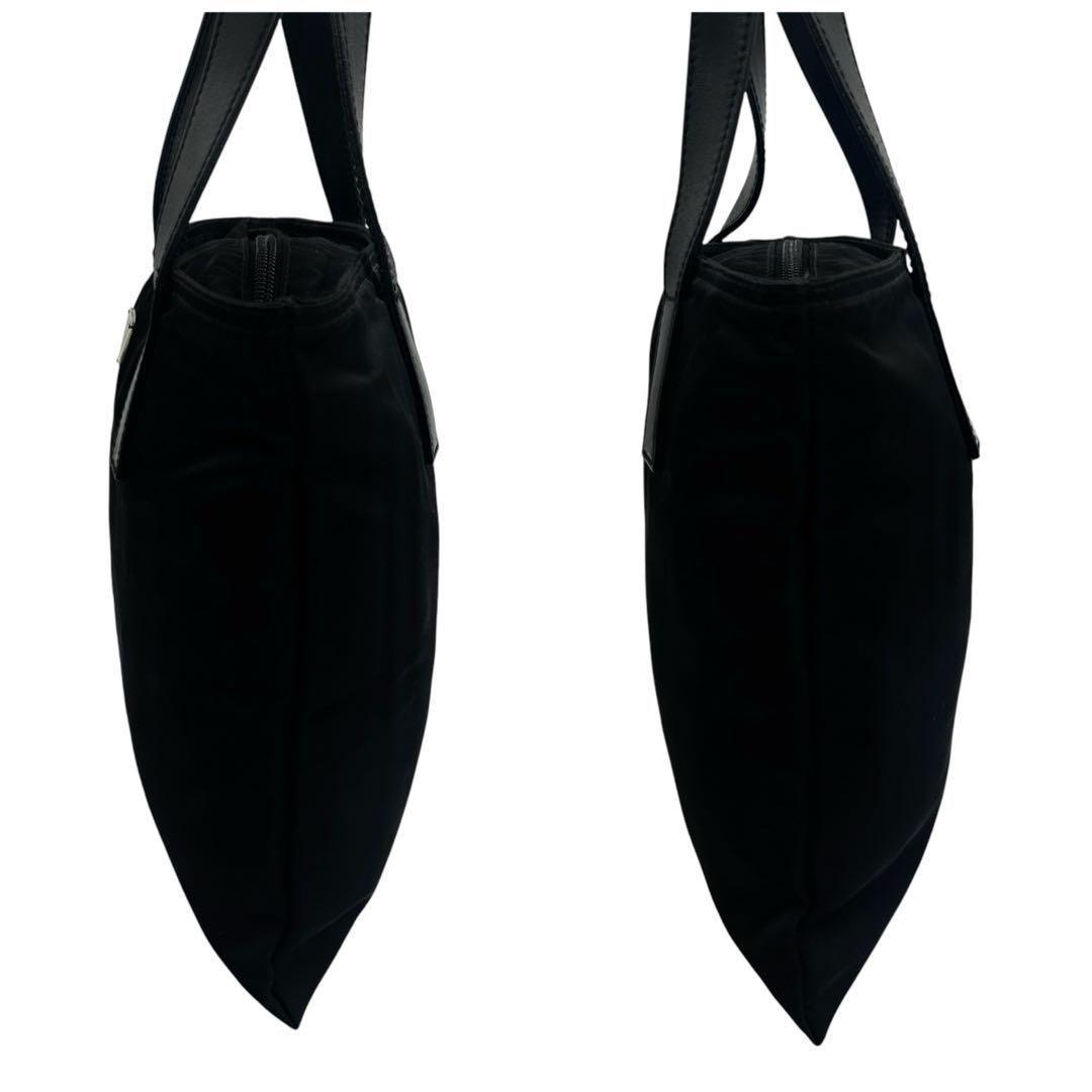 美品 1683 PRADA ハンドバッグ ナイロン 三角プレート ブラック