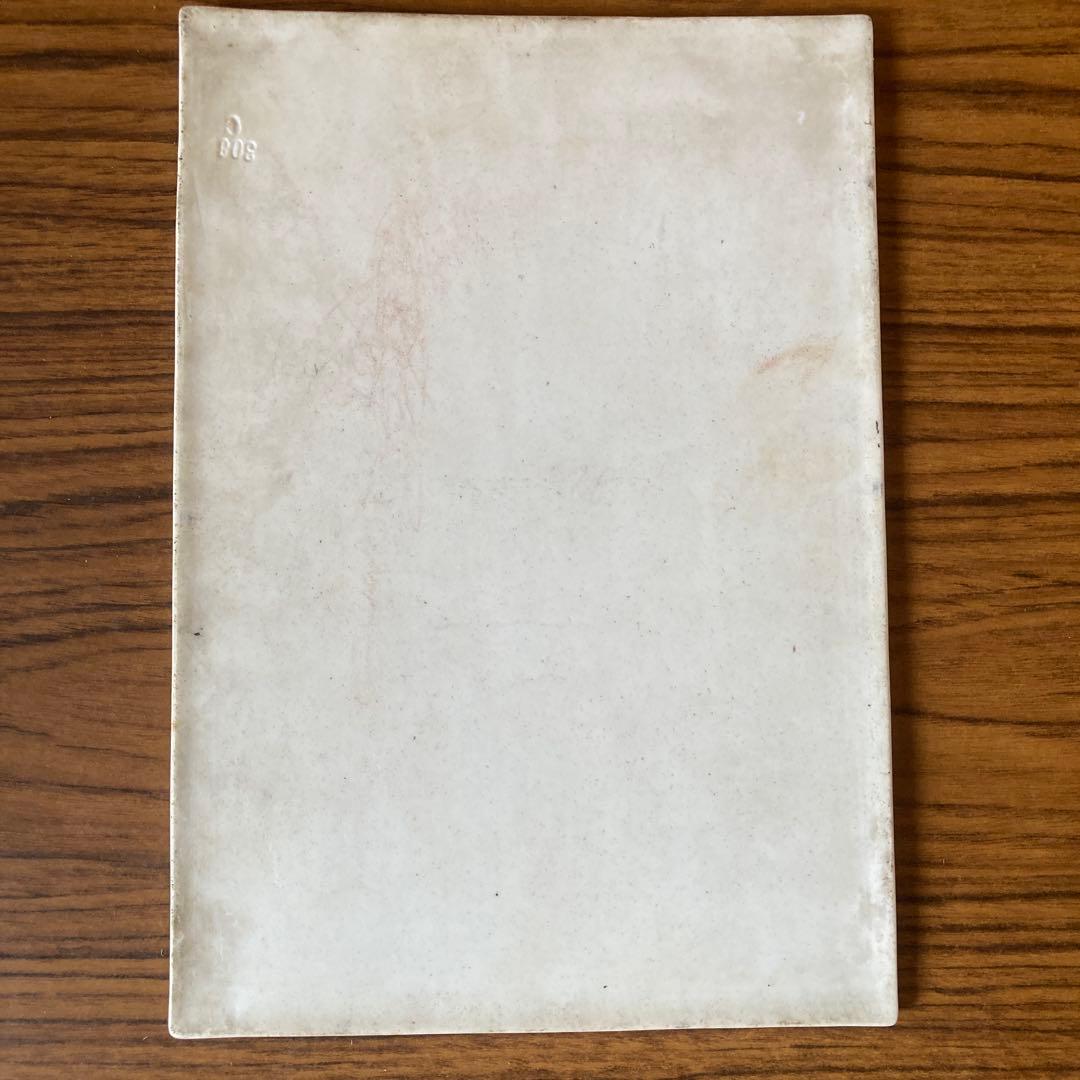 陶板画 青いドレスの婦人