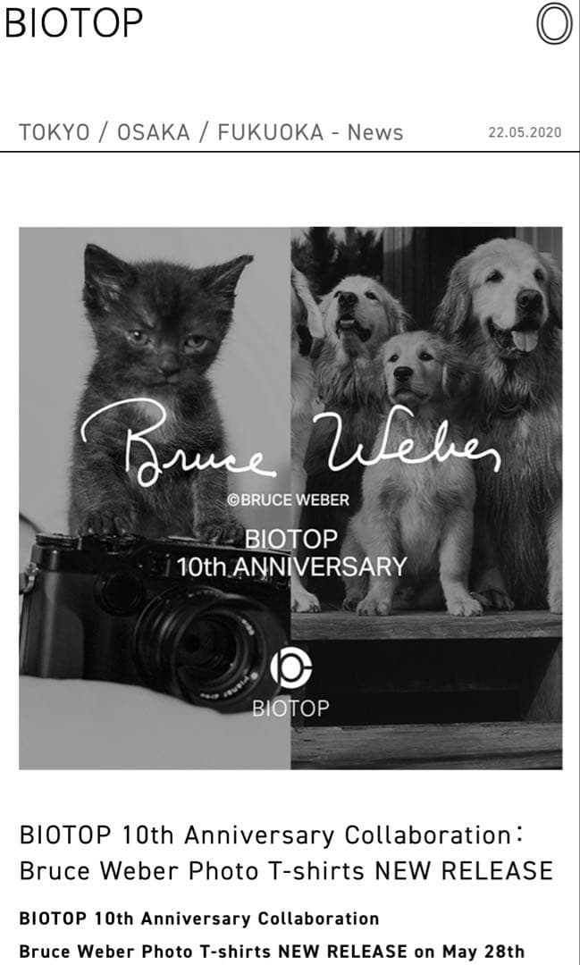 Bruce Weber Tシャツ BIOTOP 石田ゆり子 L