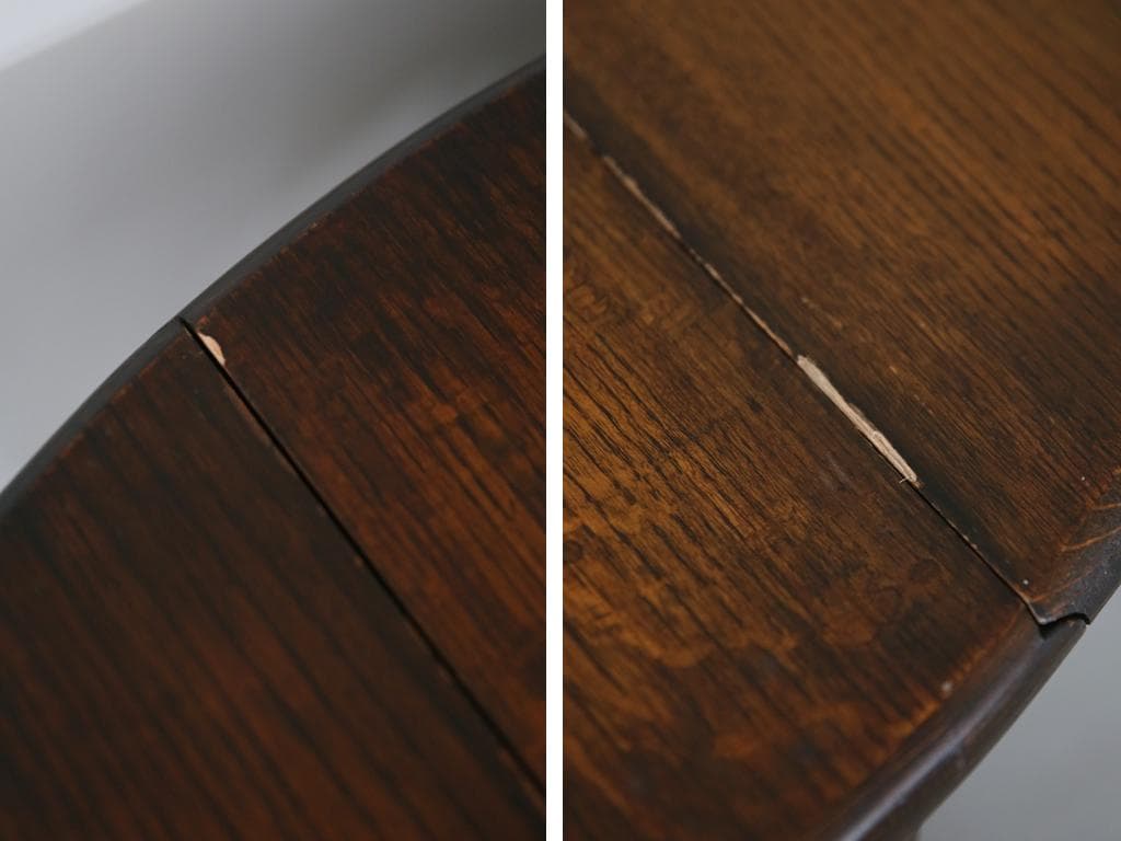 英国アンティーク木製ゲートレッグテーブル/ダイニング机バタフライ(87-126)