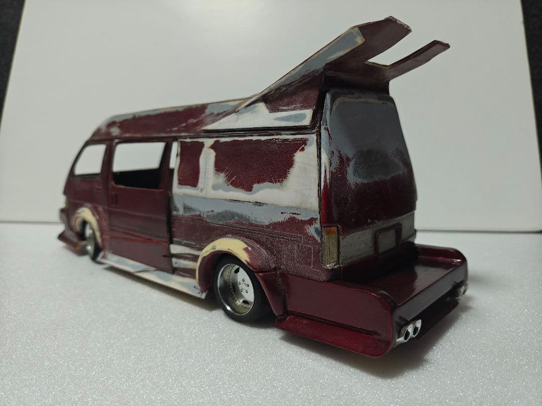 1/24 ハイエースプラモデル 2台セット 自作バニング＆ワゴン