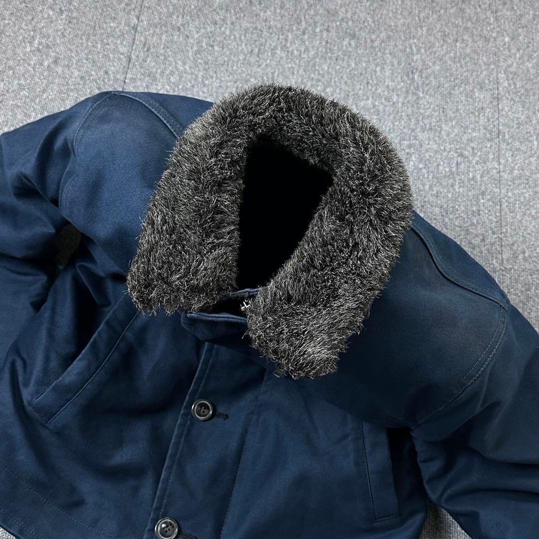 BLUEBLUE デッキジャケット ブルーブルー 裏地 ファー N-1