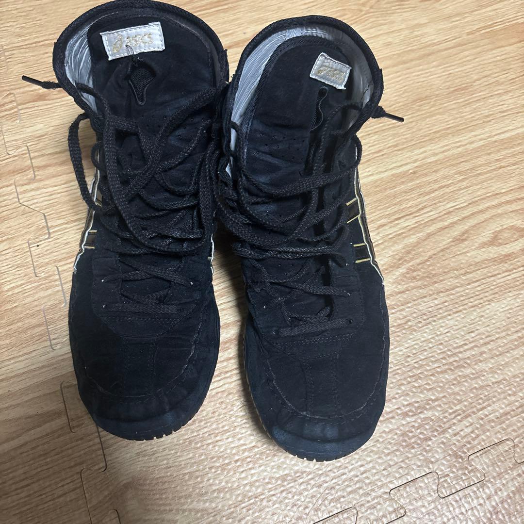 ASICS レスリングシューズ ボクシングシューズブラック/イエロー