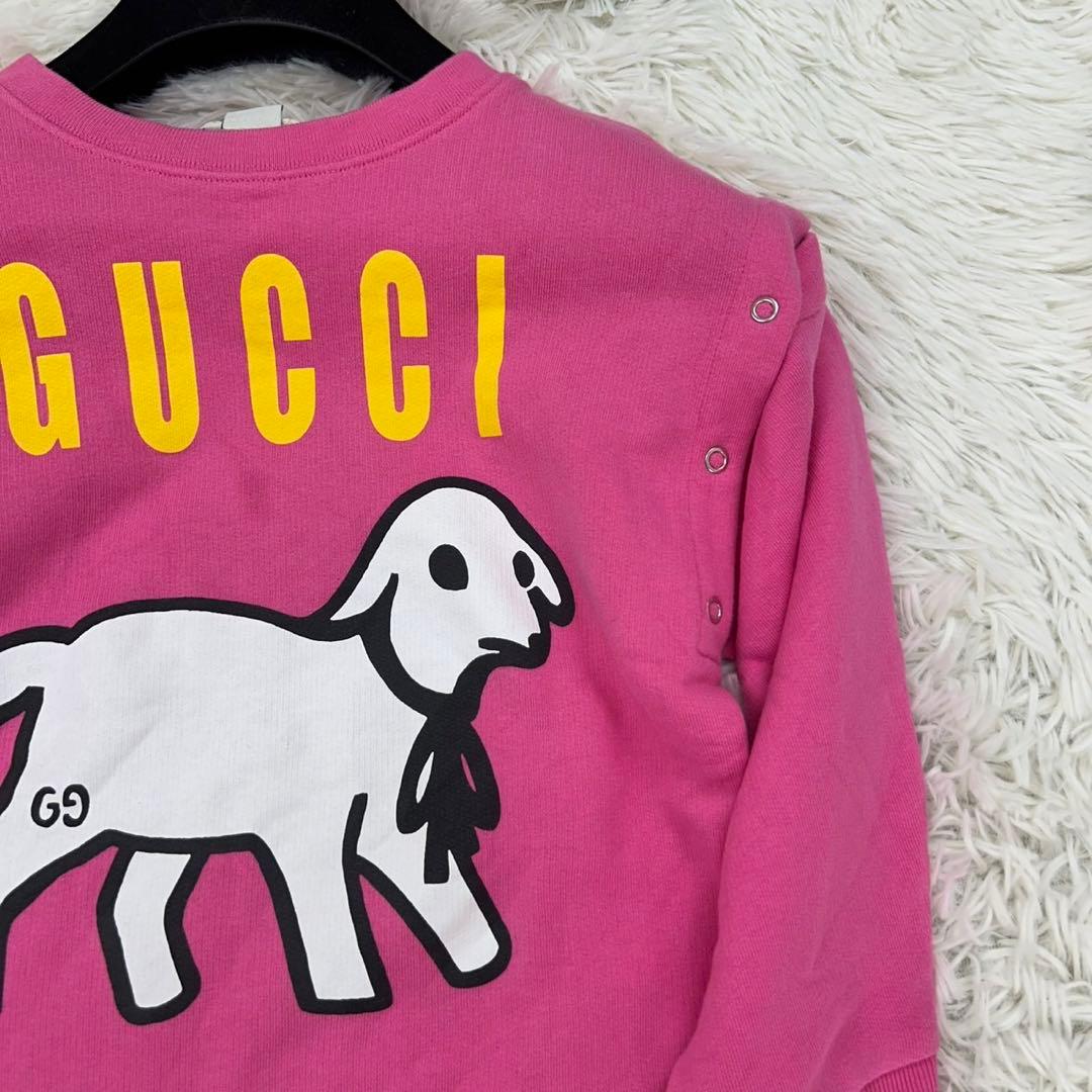 E6 美品 120cm 6 グッチ キッズ トレーナー プリント レディース