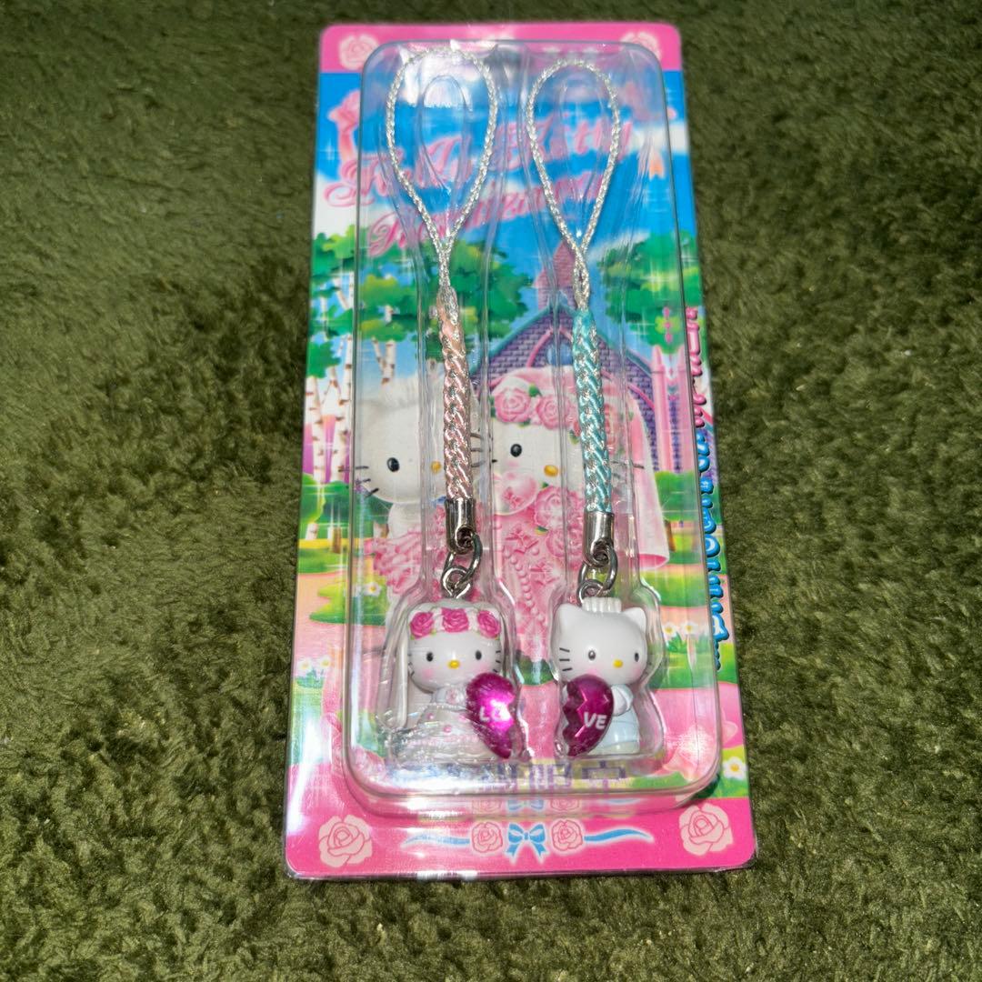 信州限定 軽井沢キティ＆ダニエル　カップル　根付け　ストラップ　ご当地　キティ