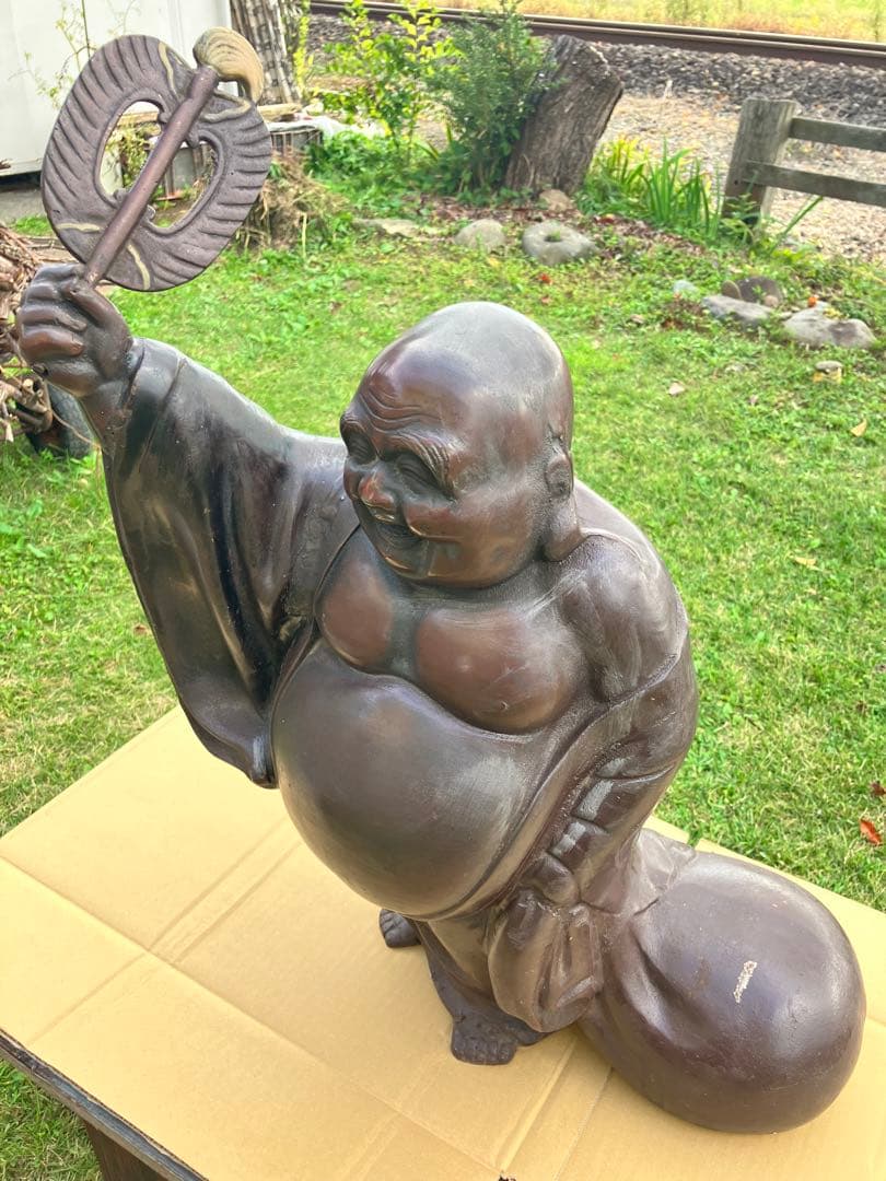 再度値下げ　迫力ある布袋 51cm 19kg ビンテージ　レトロ パワースポット