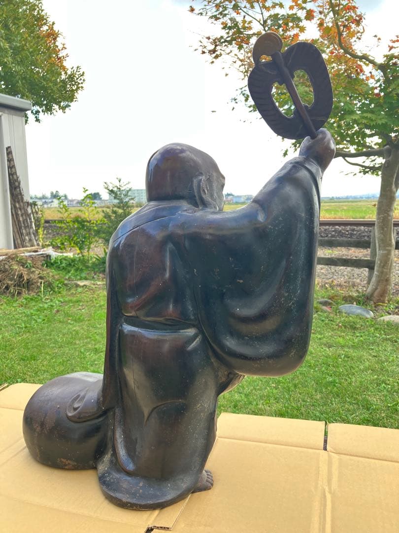 再度値下げ　迫力ある布袋 51cm 19kg ビンテージ　レトロ パワースポット