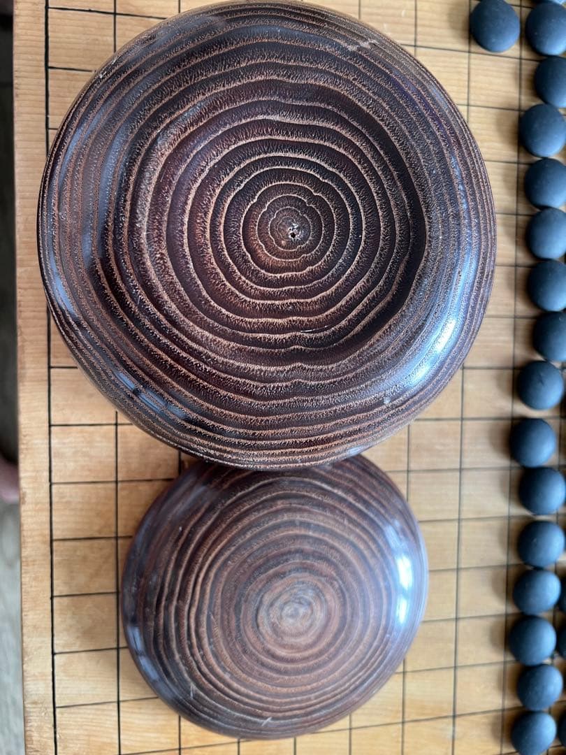 木製囲碁セット 黒白石付き