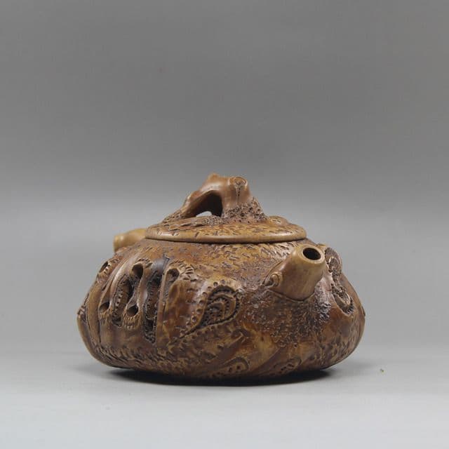 石ひしゃくです壺 紫砂壺・紫泥急須・茶壺・茶道具  宜興紫砂