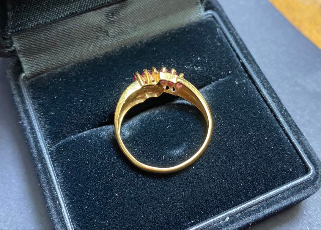 18Kゴールド ルビー ダイヤ　リング