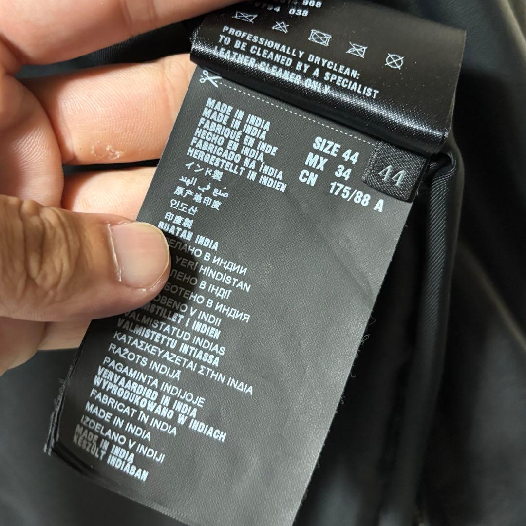 PRADA シングル　レザージャケット　ライダース